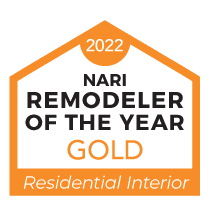 Remodeler of the year award gold residential interior